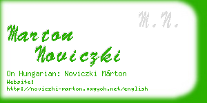 marton noviczki business card